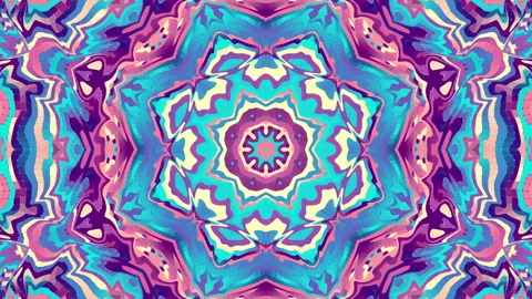 Transforming abstract mandala. 4k loop footage. Sacred symbol. Art mosaic Stock Footage 245385340