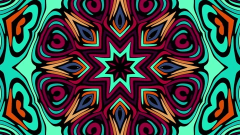 Transforming abstract mandala. 4k loop footage. Sacred symbol. Stock Footage 246605708
