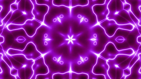 Transforming abstract mandala. 4k loop footage. Sacred symbol. Shiny Neon Stock Footage 253749929
