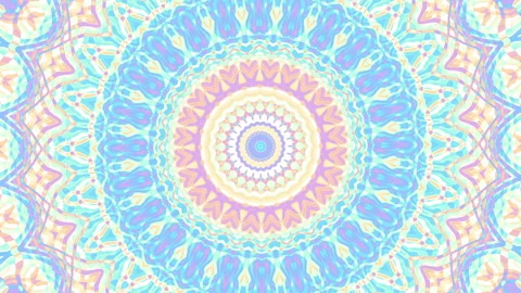 Transforming abstract mandala. 4k loop footage. Sacred symbol. Shiny Neon Stock Footage 263800362