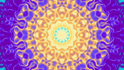 Transforming abstract mandala. 4k loop footage. Sacred symbol. Blurred Stock Footage 264164716