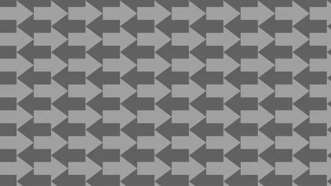A transforming black and white arrows pattern interchanging their colors Stock Footage 150819366