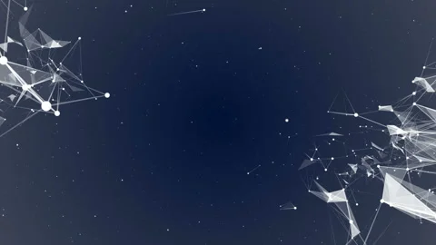 Transforming constellations. Connecting points, lines and triangles move in the Video stock 87533810