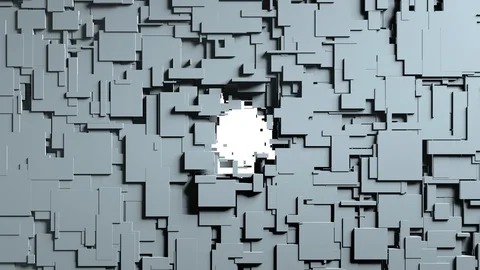 Transforming Cubes wall background. 3D animation Stock Footage 85596188