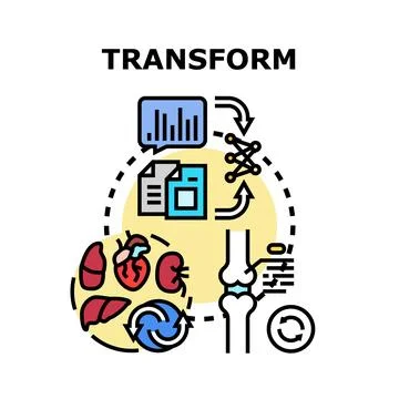 Transforming data into insights for business development Stock Illustration