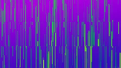 Transforming dynamic neon line art green, pink and blue vertical lines, noisy Stock Illustration