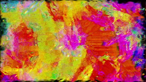 Transforming error data neon cyberpunk iridescent background. Stock Footage 147958863