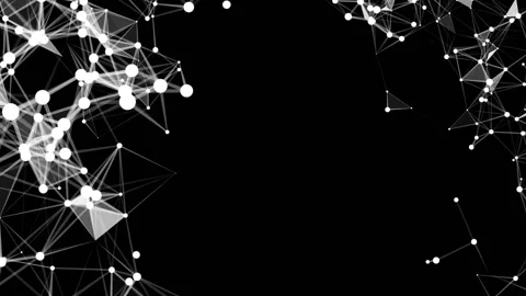 Transforming figure in the corners of the screen. Digital abstract background Stock Footage 101421804