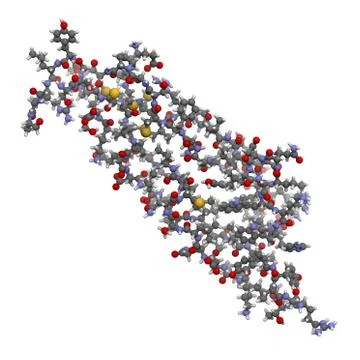 Transforming growth factor beta (tgfb) molecule, chemical structure. Stock Illustration