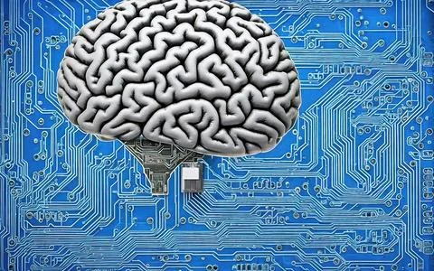 Transforming the human brain into artificial intelligence Stock Illustration