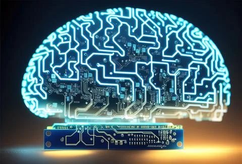 Transforming the human brain into artificial intelligence Stock-Illustration