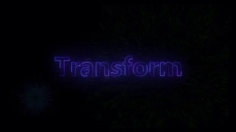 Transforming ideas into reality with dynamic neon text animation Stock Footage 318099133