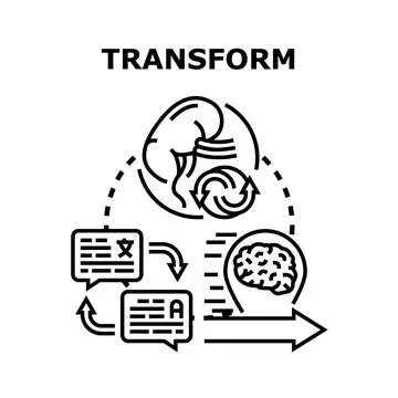 Transforming process, adaptation, and continuous development cycle Stock Illustration