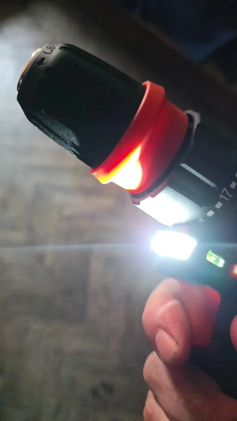 Transforming a Simple Flashlight Into an Impressive Pocket Tool Stock Footage 345365100