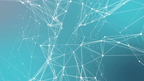 Transforming structure of points, lines and triangles. The points are connected Vídeo Stock 87535251