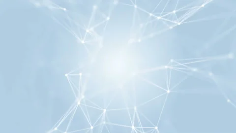 Transforming structure of points, lines and triangles. The points are connected Stock Footage 87535655