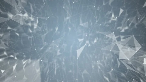 Transforming structure of points, lines and triangles. The camera flies inside Video stock 87536090
