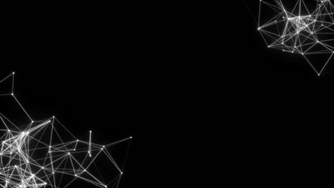 Transforming structures in the corners of the screen. Animated digital Stock Footage 100109660