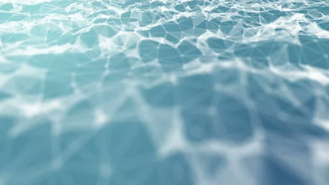 Transforming wave from points, lines and triangles. Multicolor gradient Stock Footage 87536243