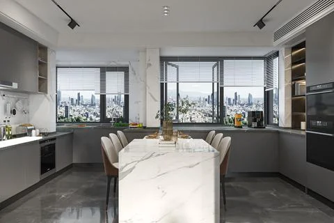Transforming Your Dining Space Luxury Interior Design with a Custom Craft W.. Stock-Illustration