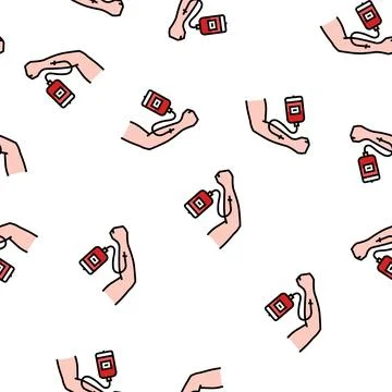 Transfusion blood vector seamless pattern Stock Illustration