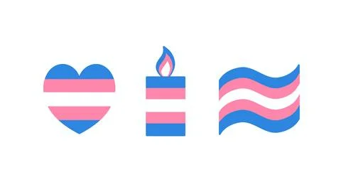 Transgender icon collection Stock Illustration