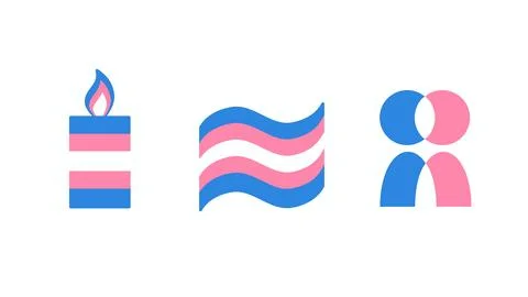 Transgender icon collection Illustrazione stock