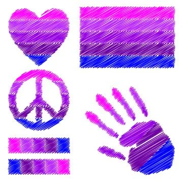 Transgender pride design elements Stock Illustration