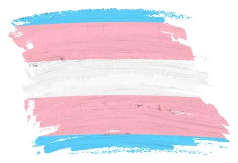 Transgender pride flag background paint splash brushstroke 3d illustration Stock Illustration