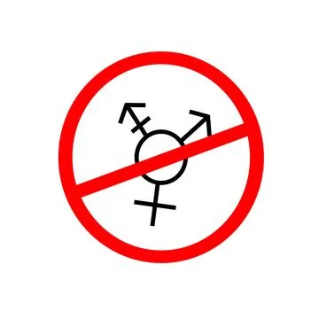 Transgender prohibited Stock Illustration