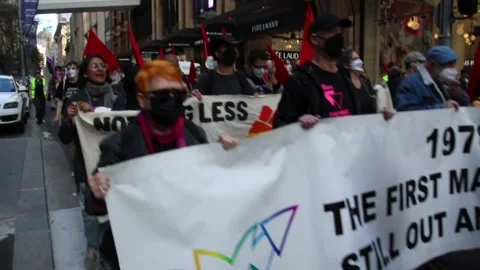 Transgender rights protest Stock Footage 198467353