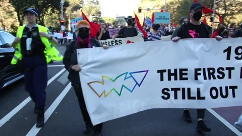 Transgender rights protest Stock Footage 198467354