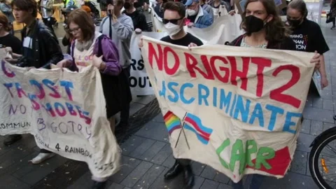 Transgender rights protest Видео 198467363