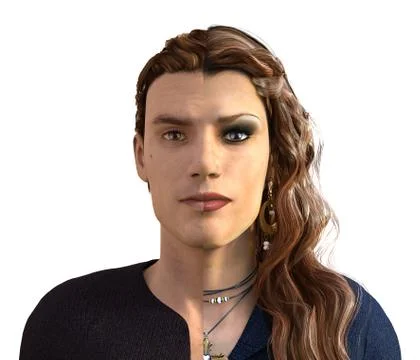 Transgender Transformation Stock Illustration
