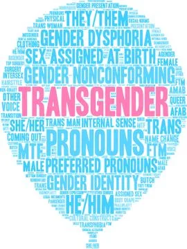 Transgender Word Cloud 스톡 일러스트