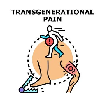 Transgenerational pain concept vector illustration icon Stock Illustration