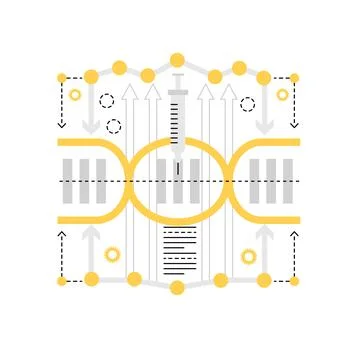 Transgenic organisms concept Stock Illustration