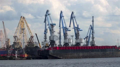 Transhipped coal Stock Footage 68677503
