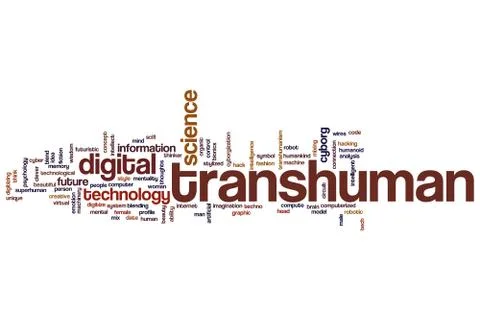 Transhuman word cloud Stock Illustration