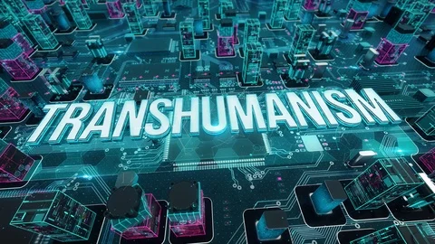 Transhumanism with digital technology concept Stock Footage 103554614