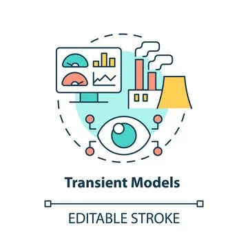 Transient models concept icon Stock-Illustration