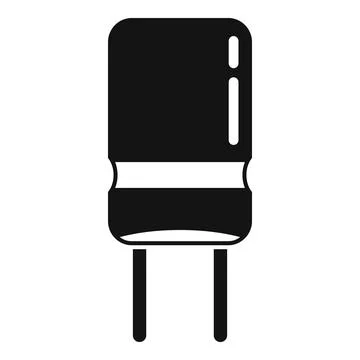 Transistor capacitor icon simple vector. Electric resistor Stock Illustration