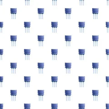 Transistor electrical components creating a seamless technology pattern Stock Illustration