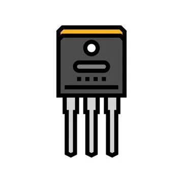 Transistor electrical engineer color icon vector illustration Stock Illustration