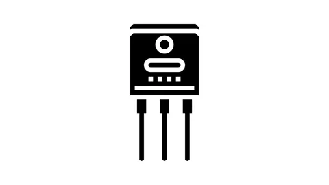 Transistor electrical engineer glyph icon animation Stock Footage 326154684
