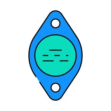 Transistor electrical engineer icon color illustration Illustrazione stock