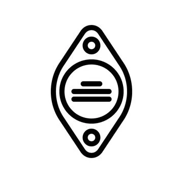 Transistor electrical engineer line icon vector illustration Stock Illustration