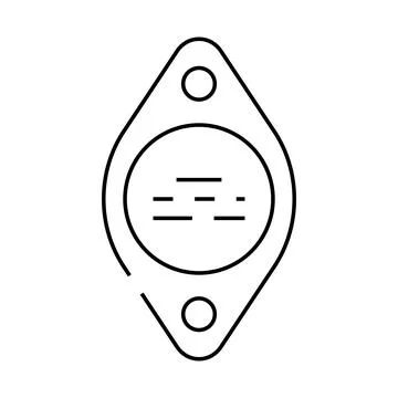 Transistor electrical engineer line icon vector illustration Stock Illustration