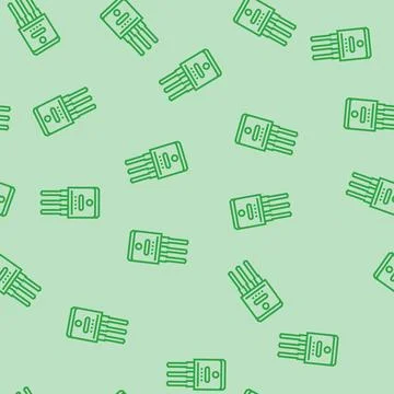Transistor electrical engineer line seamless pattern Stock Illustration