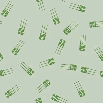 Transistor electronic component glyph vector seamless pattern Illustrazione stock